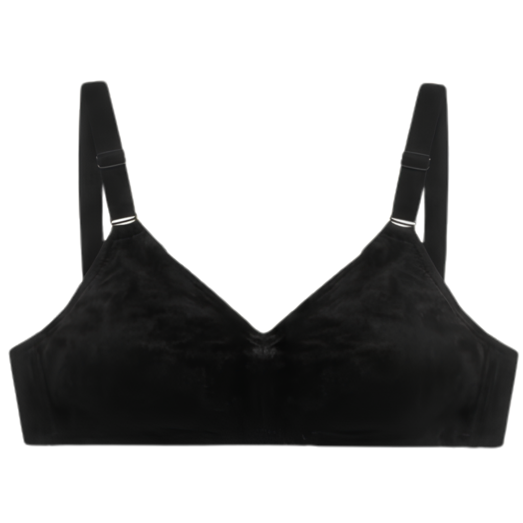 Soft Wireless Bra - Black