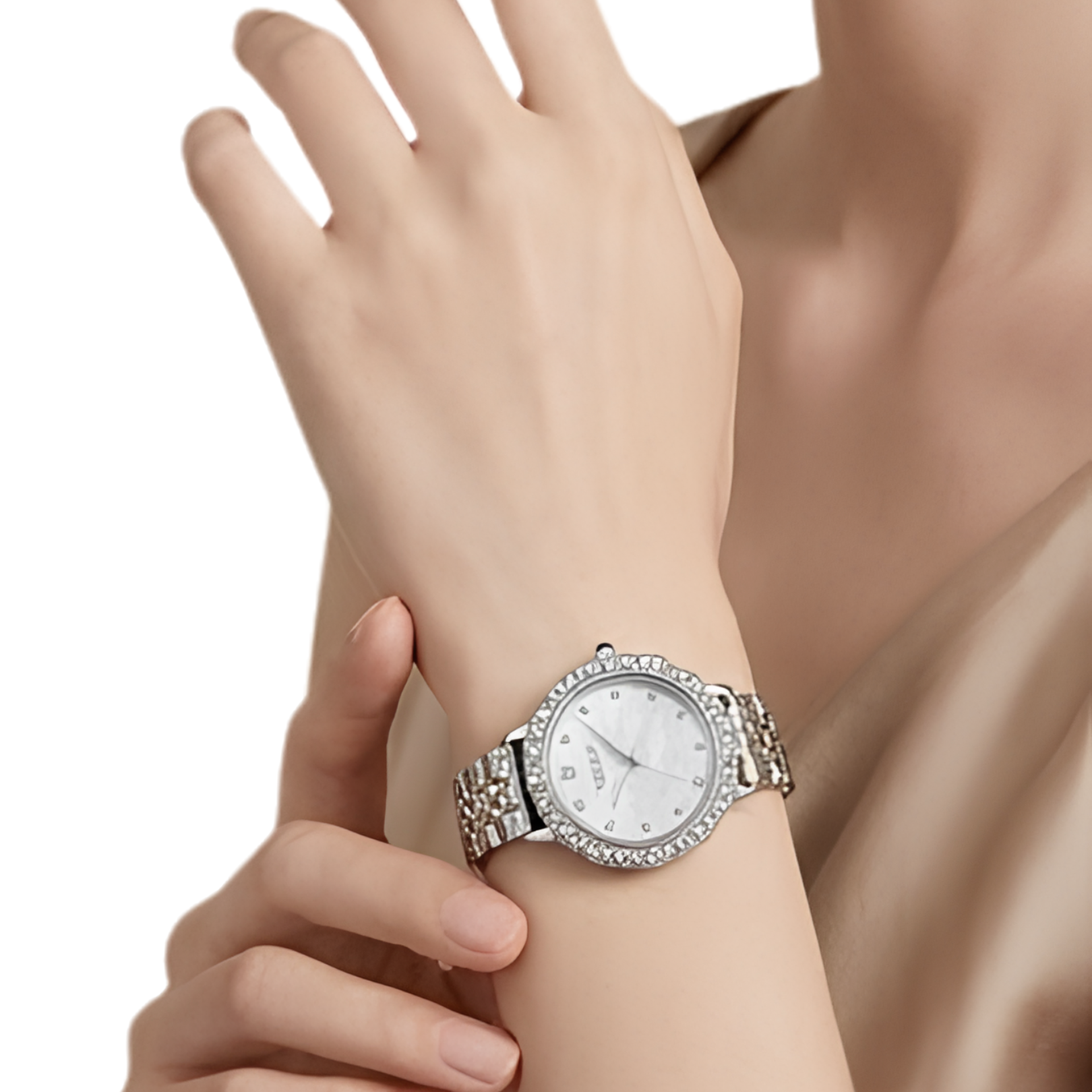 Silver Chain Wristwatch
