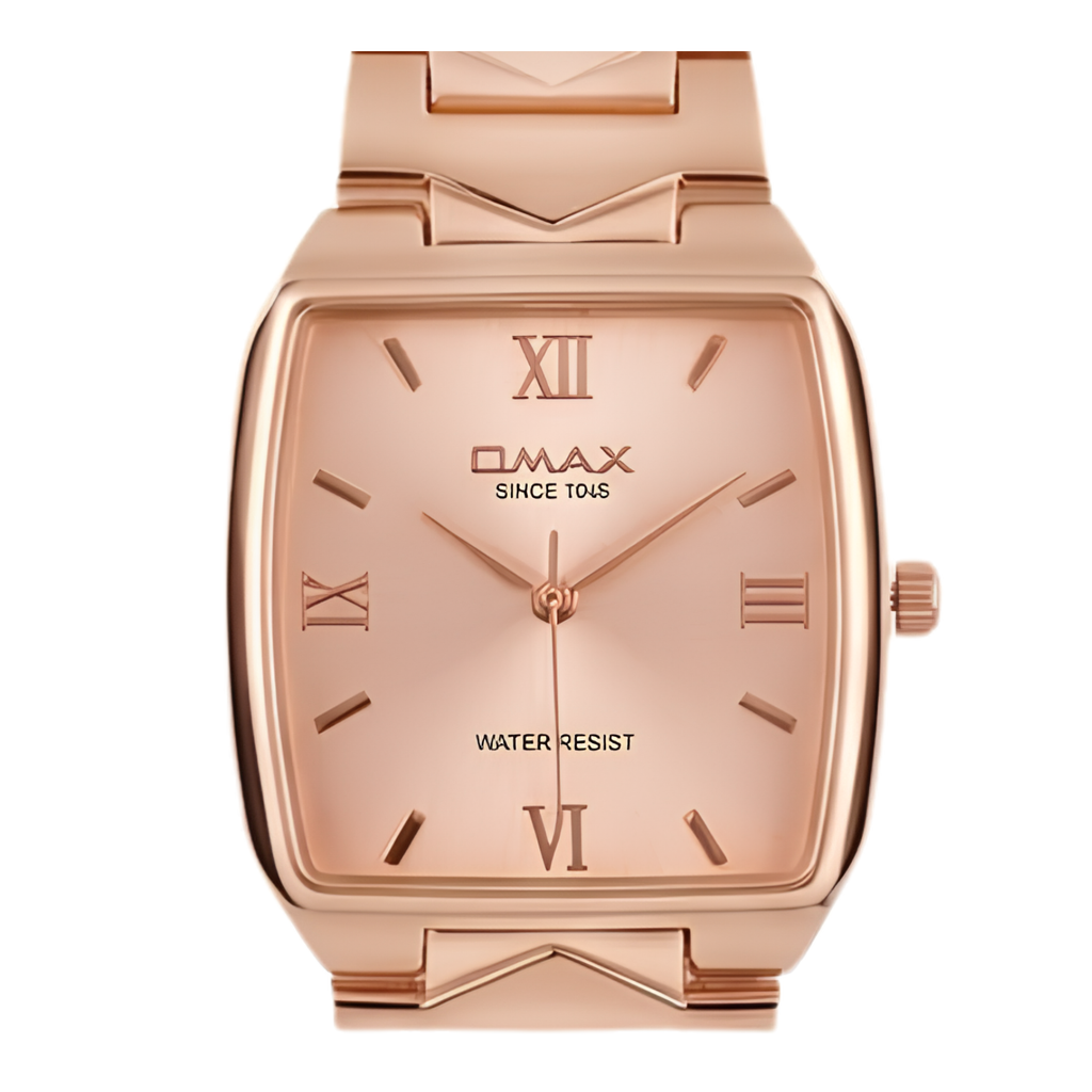 Pink-Square Dial Watch