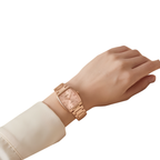 Pink-Square Dial Watch