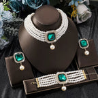 Luxury Pearl Set ( Necklace , Braclet , Earring All In One ) Viral Product