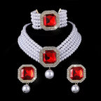 Luxury Pearl Set ( Necklace , Braclet , Earring All In One ) Viral Product