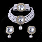 Luxury Pearl Set ( Necklace , Braclet , Earring All In One ) Viral Product