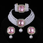 Luxury Pearl Set ( Necklace , Braclet , Earring All In One ) Viral Product